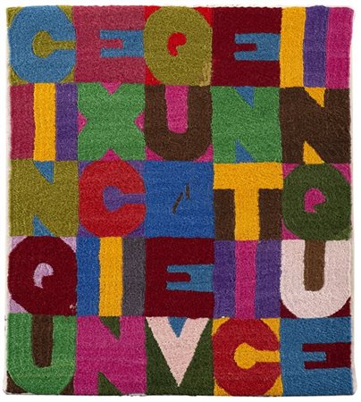 Alighiero Boetti "Cinque x cinque venticinque" 1988
ricamo
cm 23x20,2
Firmato, d