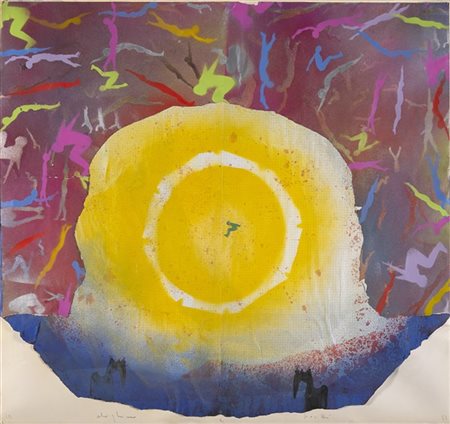 Alighiero Boetti "Senza titolo" 1981
tecnica mista su carta
cm 64,7x69,5
Firmato