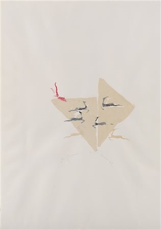 Alighiero Boetti "Senza titolo" 1985
tecnica mista su carta
cm 99,7x70,3
Firmato