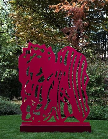 Pietro Consagra "Doppia Bifrontale" 2001ferro dipintocm 187,7x150x49,7 (con ba