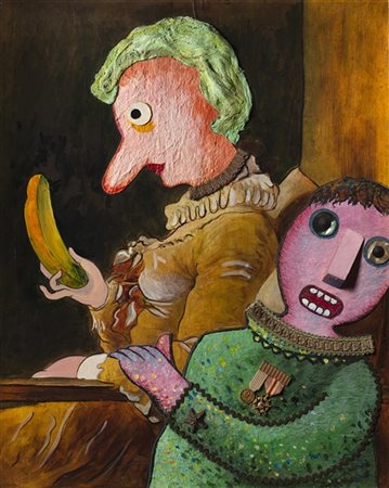 Enrico Baj "Jeune fille lisant" 1972
modification
cm 57x45
Firmato e numerato 24