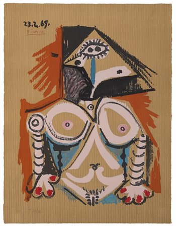 Pablo (after) Picasso "Portrait Imaginaire" 1969
litografia a colori
cm 65x50
Nu