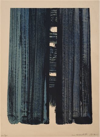 Pierre Soulages "Lithographie n. 42" 1979
litografia a colori su carta Arches
cm