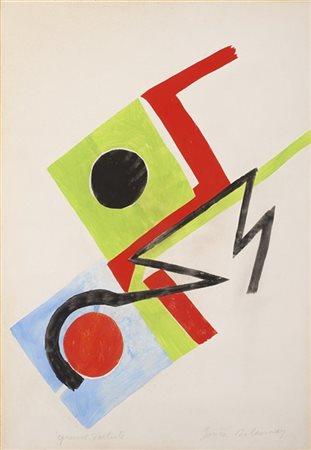Sonia Delaunay "Senza titolo" 
pochoir
cm 55x38,2
Firmato e inscritto "epreuve d