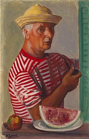 Achille Funi "Autoritratto" 1957 circa
olio su tela
cm 81x51,5
Firmato in basso