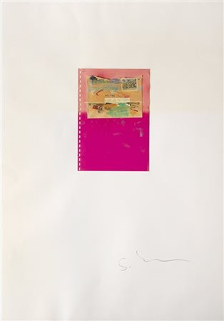 Mario Schifano "Senza titolo" 1977
tecnica mista e collage su carta
cm 100x70
Fi