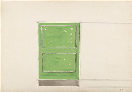 Tano Festa "Senza titolo" 1962
tecnica mista su carta
cm 70x100
Firmato e datato