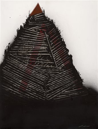 Emilio Scanavino "La punta provvisoria" 1969
olio su cartoncino su tavola
cm 65x