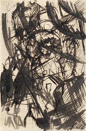 Mario Sironi "Composizione futurista" 1915 circa
china e china acquerellata su c