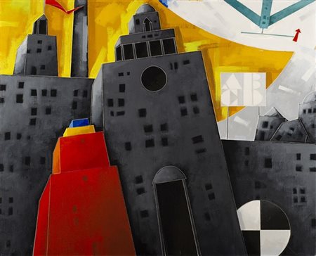 Emilio Tadini "Città Italiana" 1989
acrilico su tela
cm 80x100
Firmato e titolat