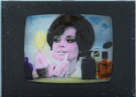 Mario Schifano "Senza titolo" 1977
smalto su tela emulsionata e perspex
cm 51x71