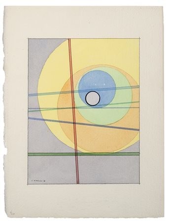 Luigi Veronesi "Senza titolo" 1991
acquerello e china su carta
cm 37x28
Firmato