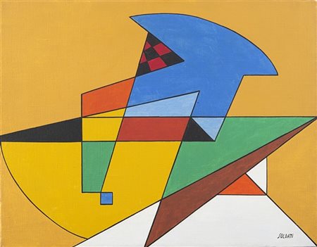 Atanasio Soldati "Composizione" 1952
olio su tela
cm 35x45
Firmato in basso a de