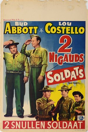  ABBOTT & COSTELLO - 2 nigauds soldats.