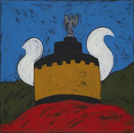 Tano Festa , Senza titolo , Acrilico su tela