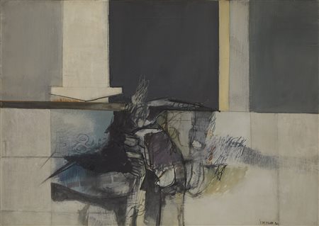 Fernando De Filippi , Senza titolo , Tecnica mista su tela