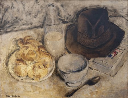 Domenico Cantatore , Natura morta , Olio su tavola