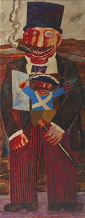 Franz Borghese , Aggressività , Olio su tela