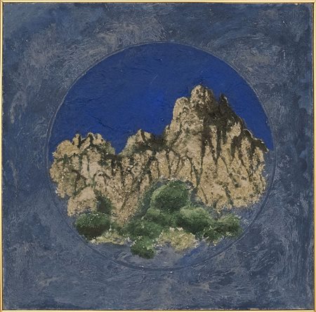 Carlo Mattioli , Apuane , Tecnica mista su cartoncino