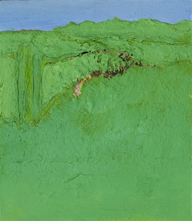 Carlo Mattioli , Paesaggio in collina , Olio su tela