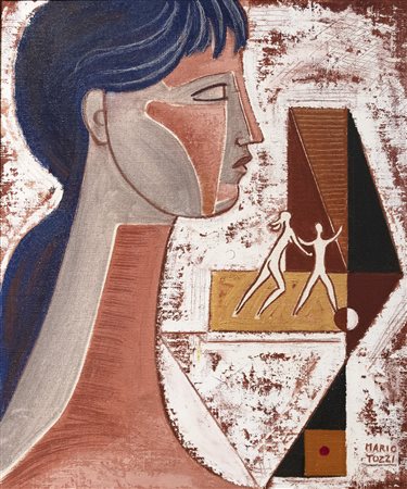 Mario Tozzi , Figure , Olio su tela