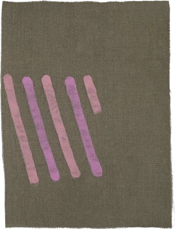 Giorgio Griffa , Obliquo , Acrilico su tela