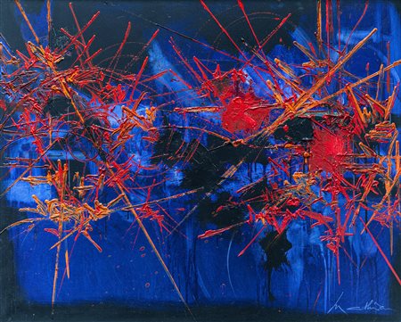 Georges Mathieu , Serpent tenebreux , Olio su tela