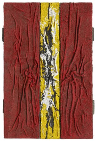 Agenore Fabbri , Paesaggi V , Tecnica mista su tela e legno