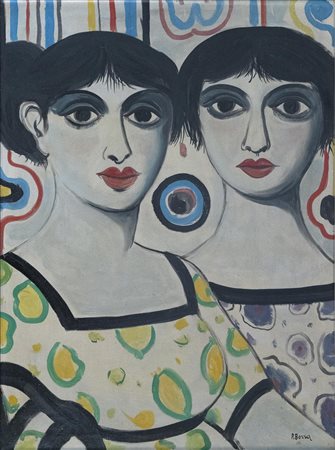 Pompeo Borra , Senza titolo , Olio su tela