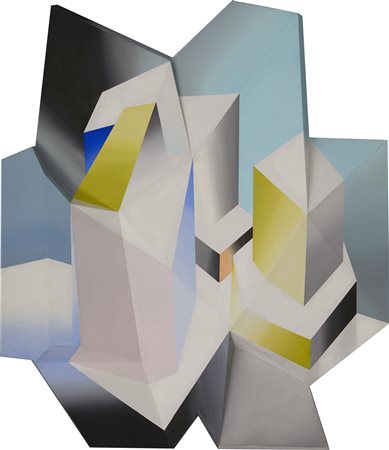 Marcello Jori , Eremo , Acrilico su tavola sfaccettata