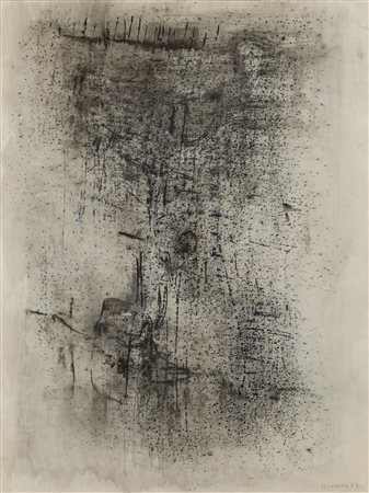 Mario Bionda , Senza titolo , Frottage su carta