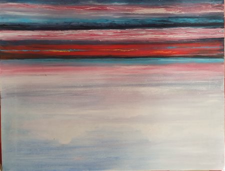 Maria Teresa De Pellegrini - Mare al tramonto a Trieste 