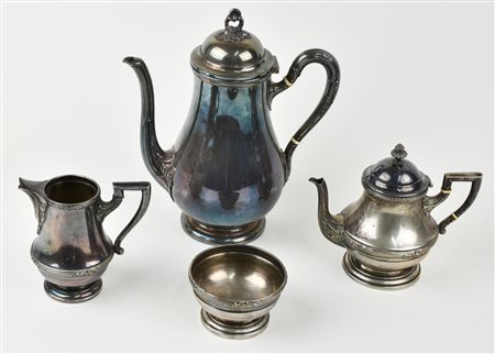 SERVIZIO DA THE E CAFFE' in metallo argentato marca Ravinet d'Enfert Metal...