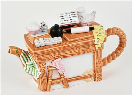 TEIERA NOVELTY in ceramica marca Leonardo a forma di tavolo imbandito alla...