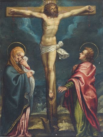 PITTORE ANONIMO DEL XVII SECOLO<BR>"Crocifissione"