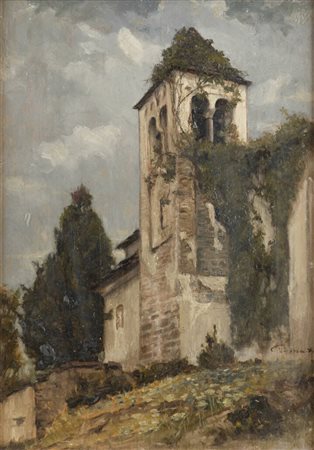 GIOVANNI PIUMATI<BR>Bra(CN) 1850 - 1915 Col San Giovanni(TO)<BR>"Cantuccio collinare"