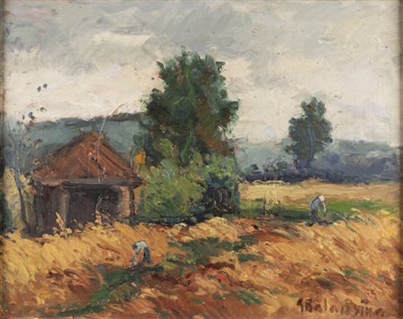 GIOVANNI BALANSINO<BR>Savigliano (CN) 1912 -1986 Busto Arsizio (VA)<BR>"Grano Maturo" 1969