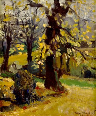 METELLO MERLO<BR>Milano 1886 - 1964 Torino<BR>"Piccoli ippocastani (Villa Ferraris)"