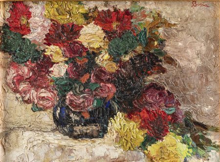 AGOSTINO BOSIA<BR>Torino 1886 - 1962<BR>"Vaso di fiori"