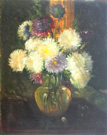 OTTORINO CAMPAGNARI<BR>Mestre (VE) 1910 - 1982 Torino<BR>"Vaso di fiori"