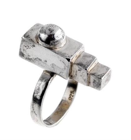 ANELLO IN ARGENTO STERLING, UTE KARNER (Gumbinnem, Germania 1945 - 1985)...