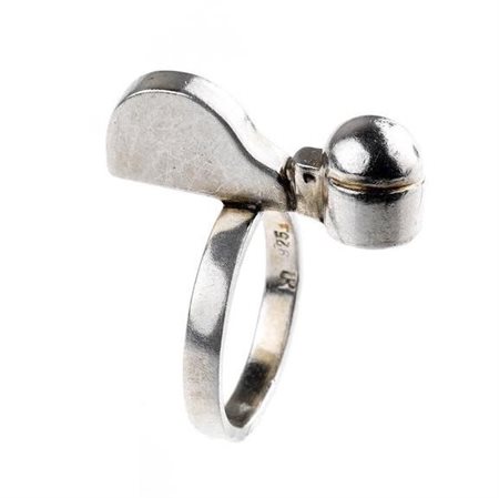 ANELLO IN ARGENTO STERLING, UTE KARNER (Gumbinnem, Germania 1945 - 1985)...