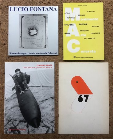ARTE ITALIANA DEL DOPOGUERRA (FONTANA, PASCALI, ARTE CONCRETA, ARICÒ) - Lotto unico di 4 cataloghi