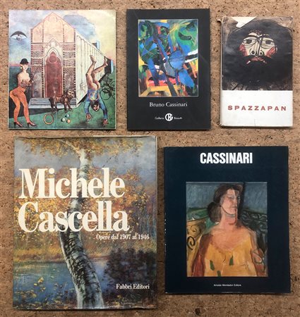 ARTE FIGURATIVA ITALIANA (CASCELLA, GENTILINI, CASSINARI, SPAZZAPAN) - Lotto unico di 5 cataloghi