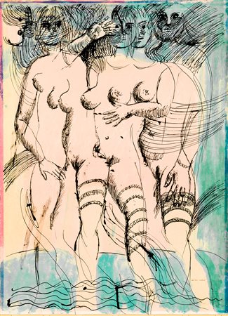 BRUNO CASSINARI (1912-1992) - Senza Titolo (Nudi)
