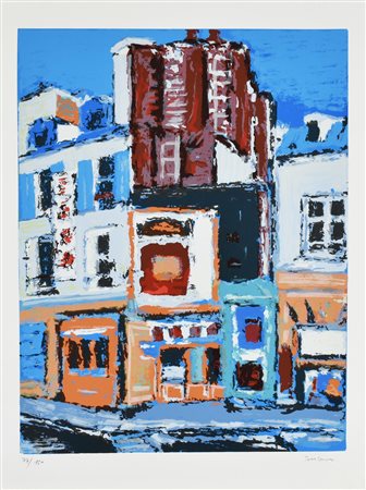 Orfeo Tamburi PARIGI litografia su carta Fabriano, cm 70x50 esemplare 77/150...