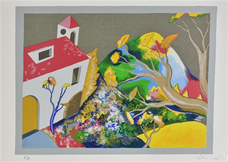 Luca Alinari IL CAMPANILE litografia su carta Fabriano, cm 50x70; es. prova...