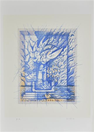 Floriano Bodini SENZA TITOLO litografia su carta Fabriano, cm 70x50; es....