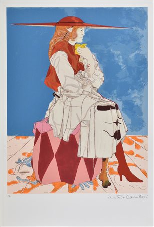 Arturo Carmassi PERSONAGGIO DELL'IMMAGINARIO N. 11 litografia su carta...