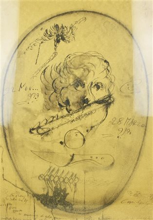 Pietro Bisio UN FIORE NERASTRO SI AVVICINA AL GELSO AMICO tecnica mista su...